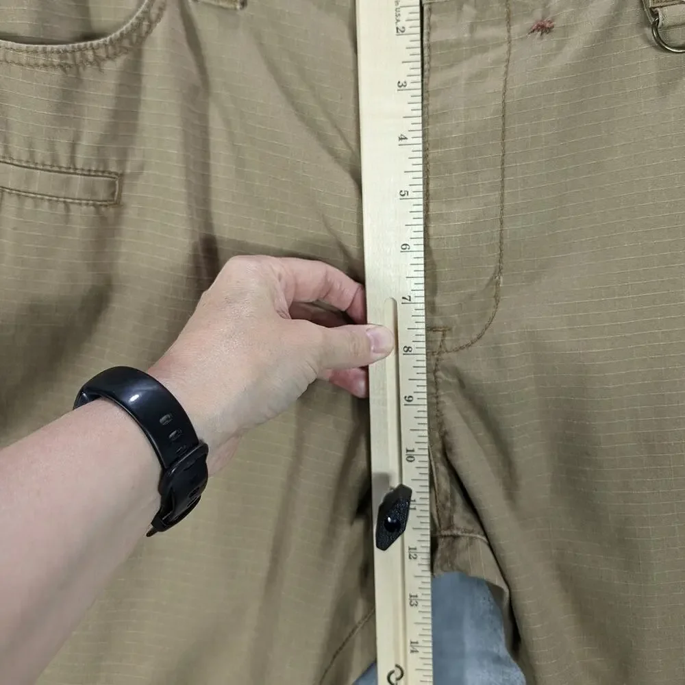 SOG Pants Mens 36 x 30 Khaki Double Knee Brown Ripstop Rugged Extra Pockets READ